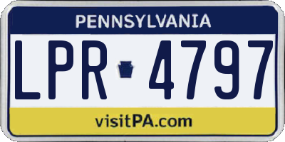 PA license plate LPR4797