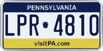 PA license plate LPR4810