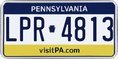 PA license plate LPR4813