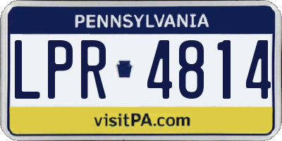 PA license plate LPR4814