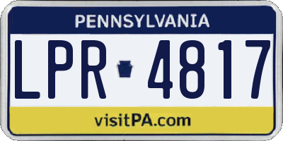 PA license plate LPR4817