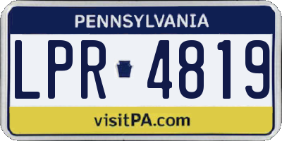 PA license plate LPR4819