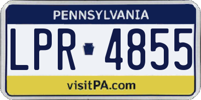PA license plate LPR4855
