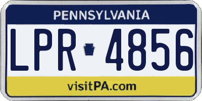 PA license plate LPR4856