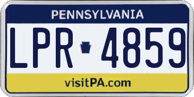 PA license plate LPR4859