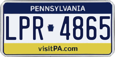 PA license plate LPR4865