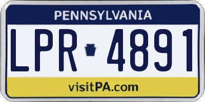 PA license plate LPR4891