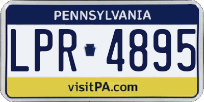 PA license plate LPR4895