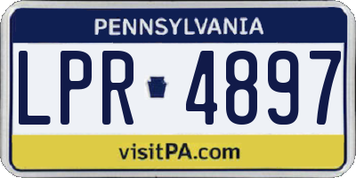 PA license plate LPR4897