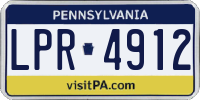 PA license plate LPR4912