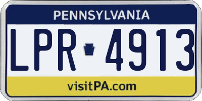 PA license plate LPR4913