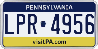 PA license plate LPR4956
