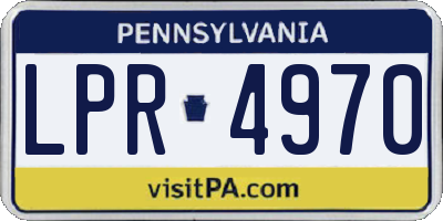 PA license plate LPR4970