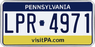 PA license plate LPR4971