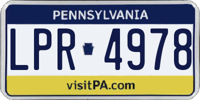 PA license plate LPR4978