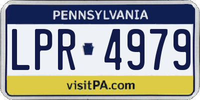 PA license plate LPR4979
