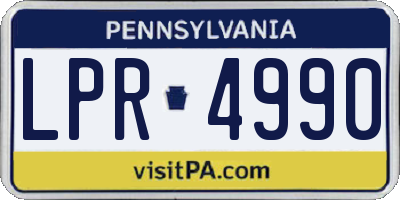 PA license plate LPR4990