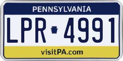 PA license plate LPR4991
