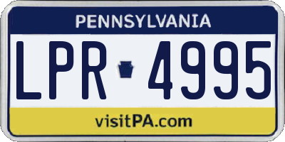 PA license plate LPR4995