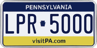 PA license plate LPR5000