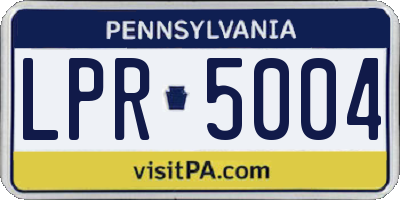 PA license plate LPR5004
