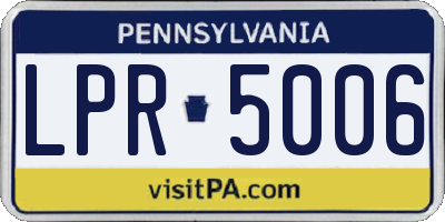 PA license plate LPR5006