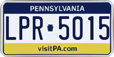 PA license plate LPR5015