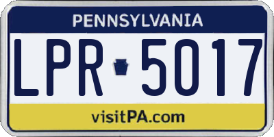 PA license plate LPR5017
