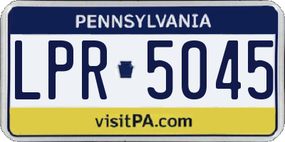 PA license plate LPR5045