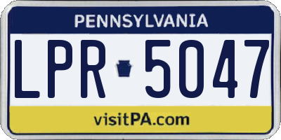 PA license plate LPR5047