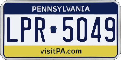 PA license plate LPR5049