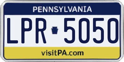 PA license plate LPR5050