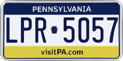 PA license plate LPR5057