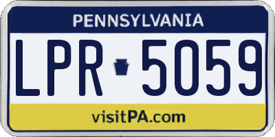 PA license plate LPR5059