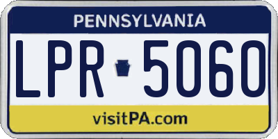 PA license plate LPR5060