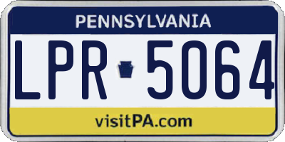 PA license plate LPR5064