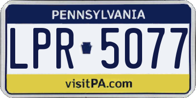 PA license plate LPR5077