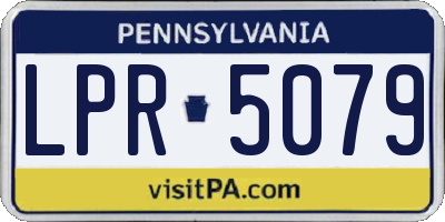 PA license plate LPR5079
