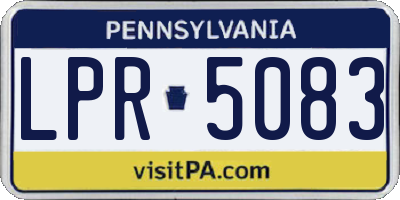 PA license plate LPR5083