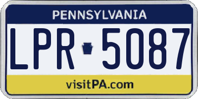 PA license plate LPR5087