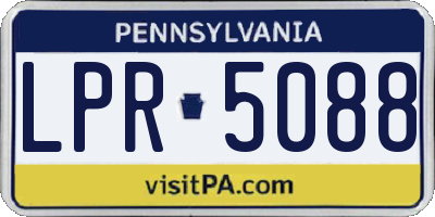 PA license plate LPR5088