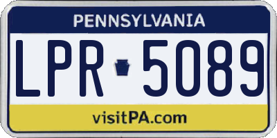 PA license plate LPR5089