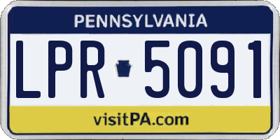 PA license plate LPR5091