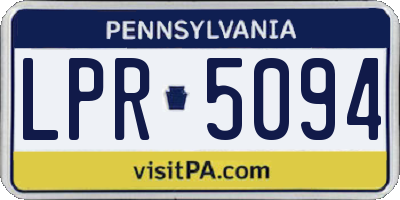 PA license plate LPR5094