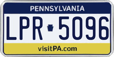 PA license plate LPR5096