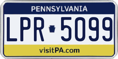 PA license plate LPR5099
