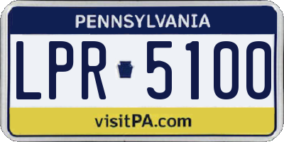 PA license plate LPR5100