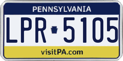 PA license plate LPR5105