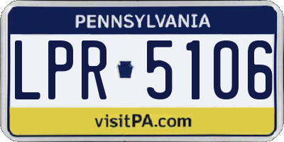 PA license plate LPR5106