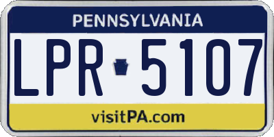 PA license plate LPR5107
